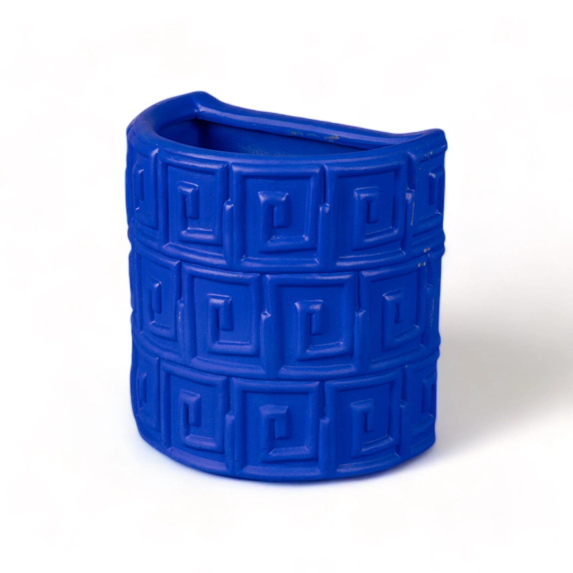 Terracotta Wall Vase Greche Blue - Image 3